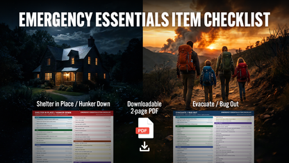 Emergency Essentials Item Checklist